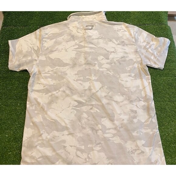Druids polo mens XL white gray moisture wicking lighweight breathable Nylon RK - Picture 9 of 11